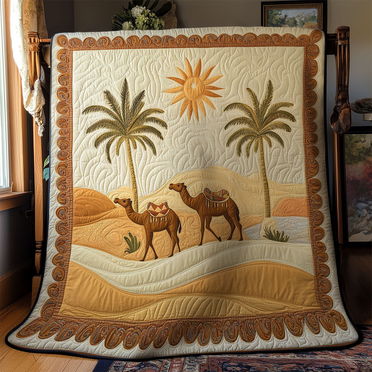 Journey Of Camel Family WY2103034CL Quilt