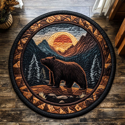 Cozy Grizzly CM0406032CL Quilted Round Mat