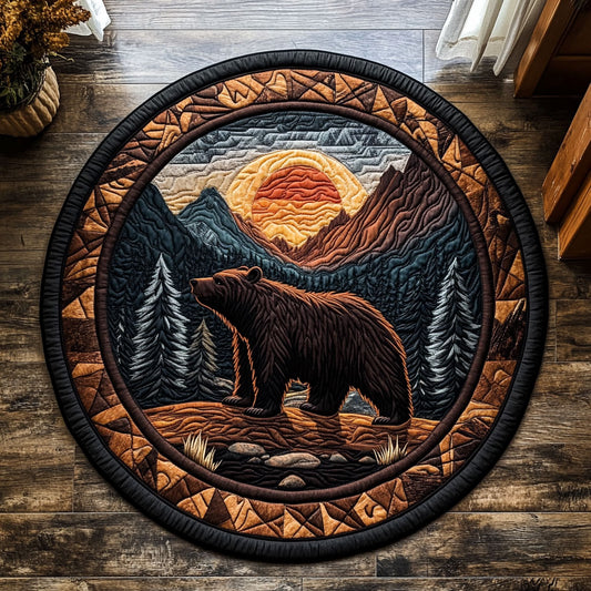 Cozy Grizzly CM0406032CL Quilted Round Mat