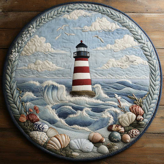 Lighthouse Dreams WN2403050CL Quilted Round Mat