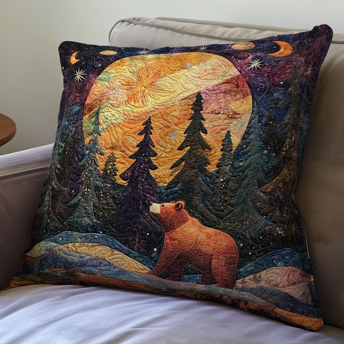 Bear In Forest WX2201098CL Quilt Pillow Case