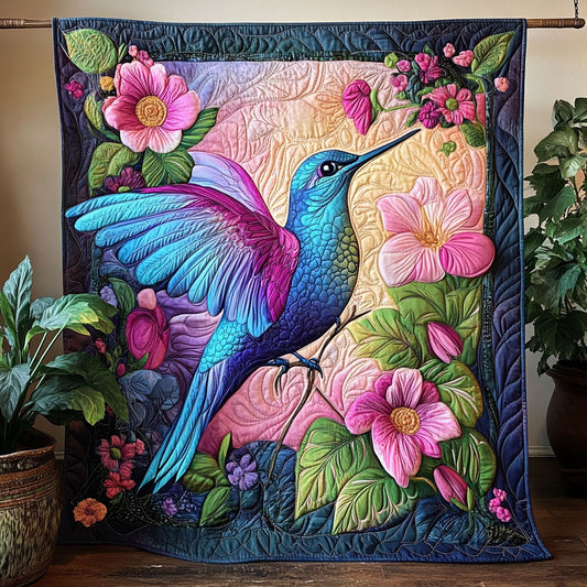 Hummingbird Flower CW1106026CL Quilt