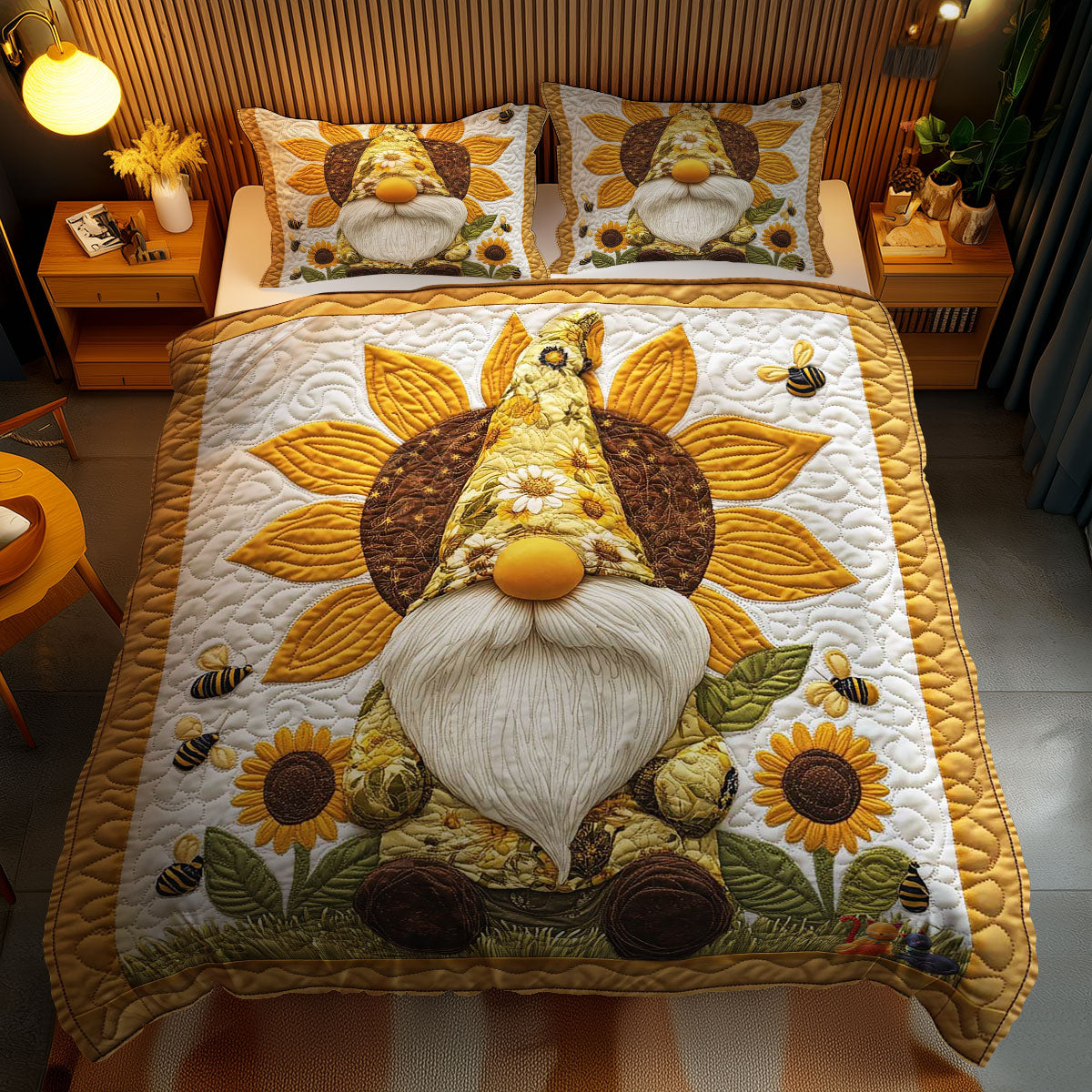 Gnome In Bloom WN1911033CL Duvet Cover Set