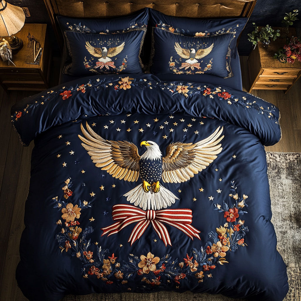 Bald Eagle Flame WN1206016CL Duvet Cover Set