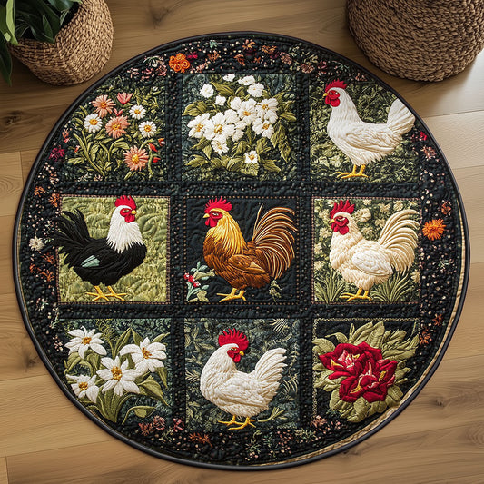 Golden Chicken WN2108051CL Quilted Round Mat
