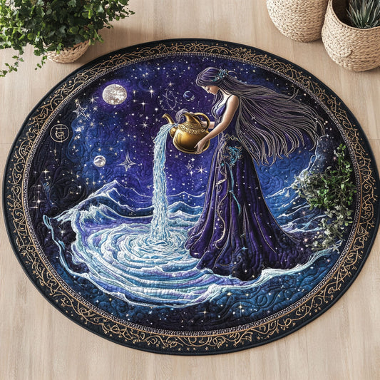 Lunar Veil CW1606035CL Quilted Round Mat