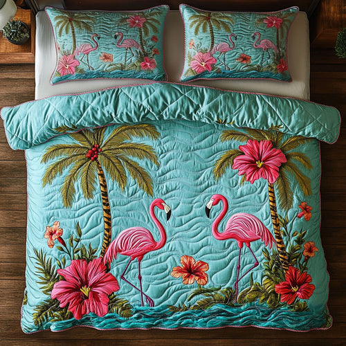 Tropical Flamingo Squad WY2006040CL Duvet Cover Set