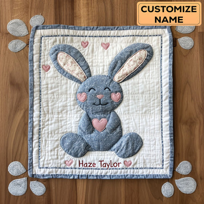 Bunny Bluebell WN3007015CL Personalized Baby Quilt