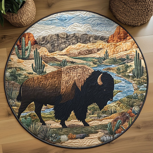 Native Bison WJ2103072CL Quilted Round Mat