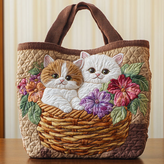 Meadow Cats CP2509036CL Quilted Tote Bag