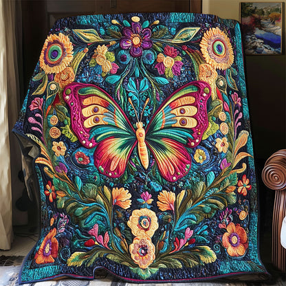 Colorful Butterfly In Forest WY2301044CL Quilt