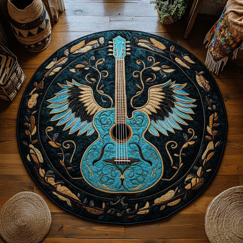 Blue Melody Wings WY3006014CL Quilted Round Mat