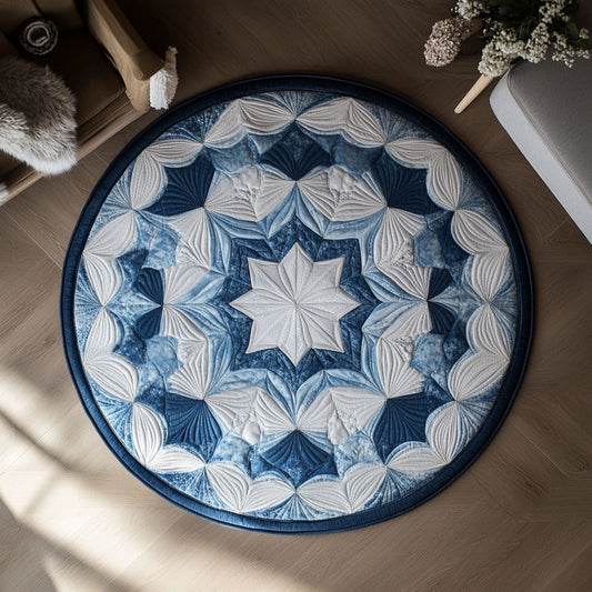 Curved Ice WN0407083CL Quilted Round Mat