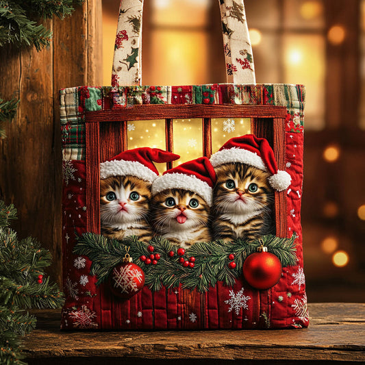 Cat Noel Night WN1411071CL Quilted Tote Bag