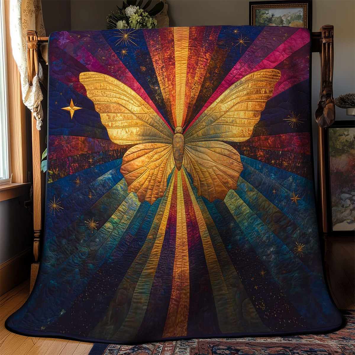 Golden Butterfly WN3012027CL Quilt