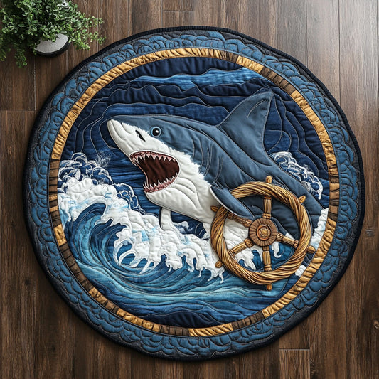 Deep Blue Dreams CM2205008CL Quilted Round Mat