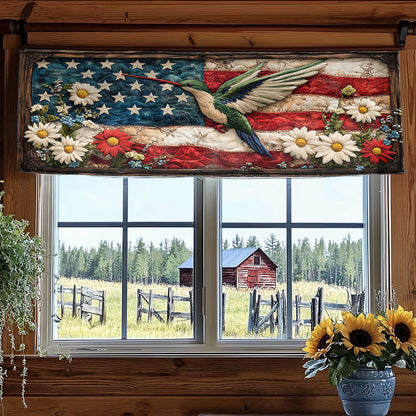 Hummingbird Field WN1306031CL Quilted Valance