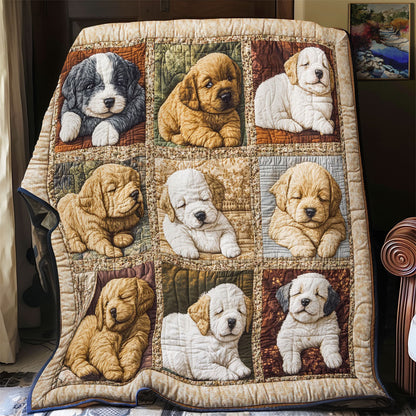 Cute Sleeping Puppy WY1801063CL Quilt