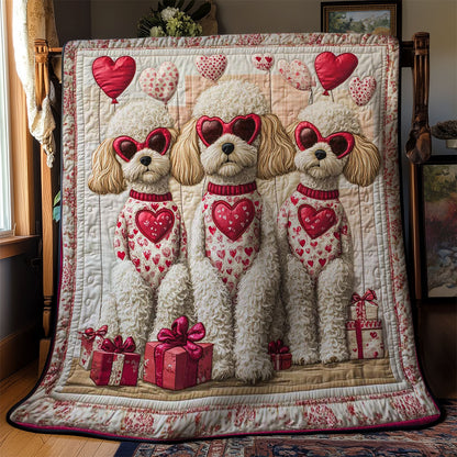 Poodle Love Trio WN3112009CL Quilt