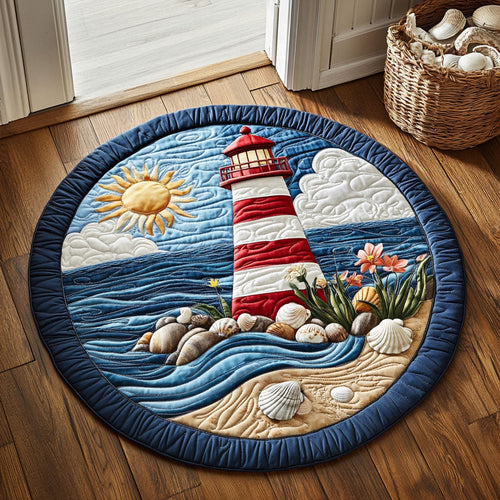 Lighthouse Beach WX2005030CL Quilted Round Mat