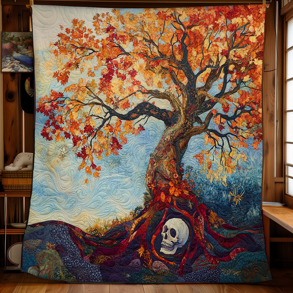 Autumn Tree And Skull WY1302021CL Quilt