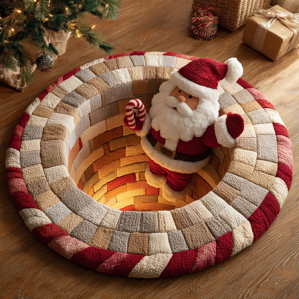 Glow Santa Pit CW1811057CL Quilted Round Mat
