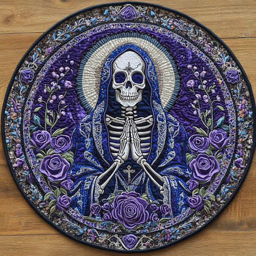 Crimson Skeleton WN2908011CL Quilted Round Mat