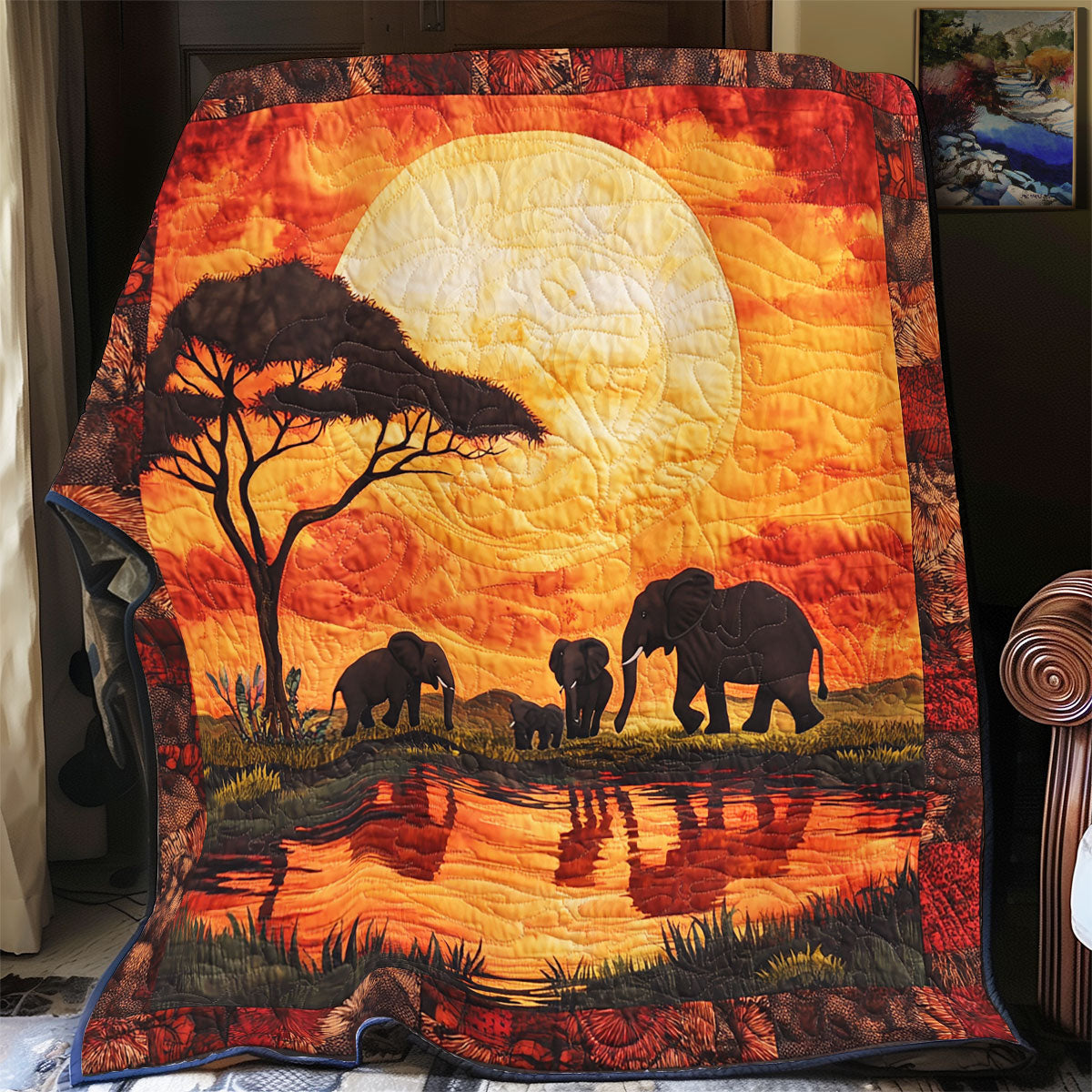 Desert Elephant WX3105018CL Quilt