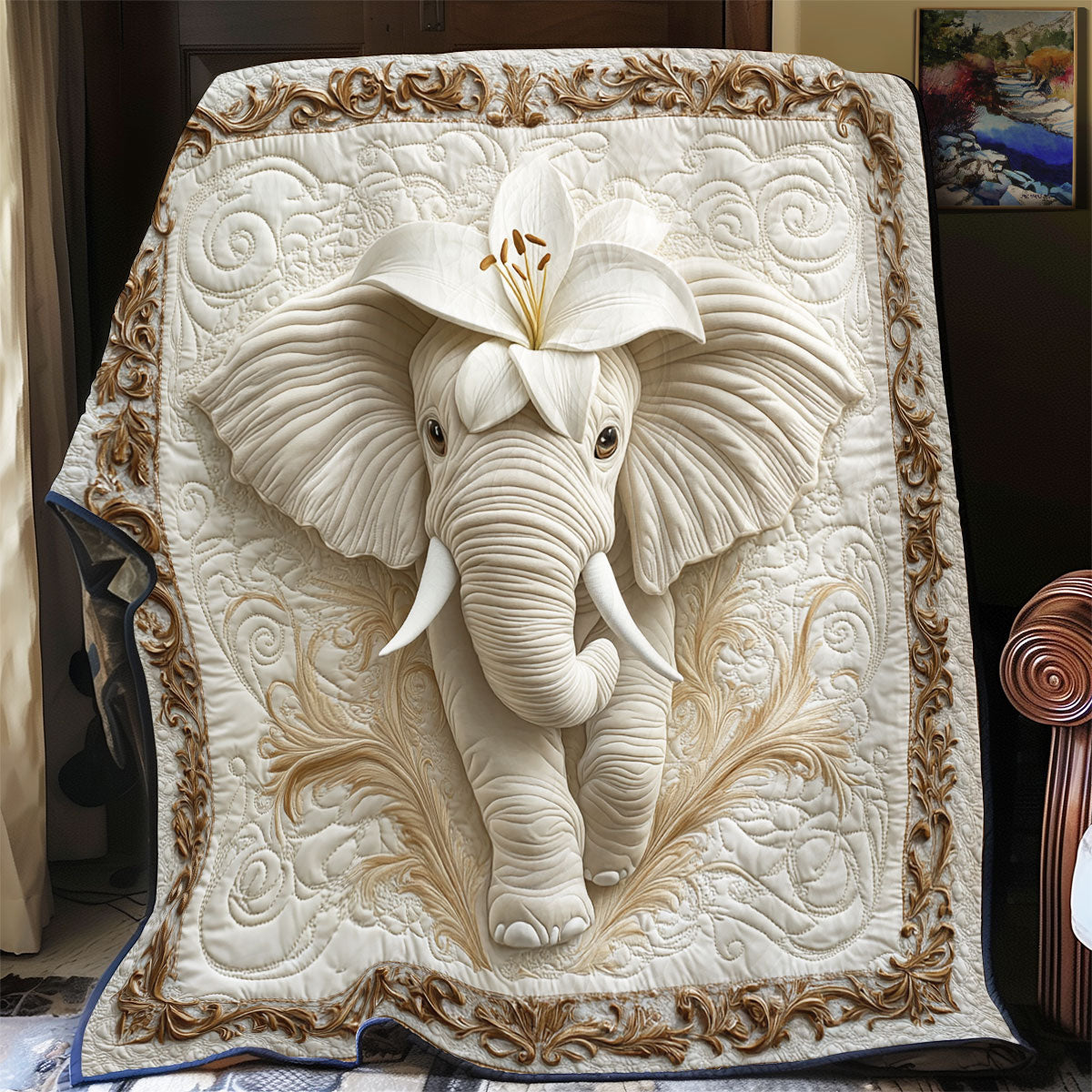 Elegant Elephant WX0406018CL Quilt