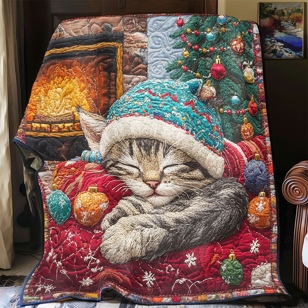 Yarn Cat Christmas CW1111017CL Quilt