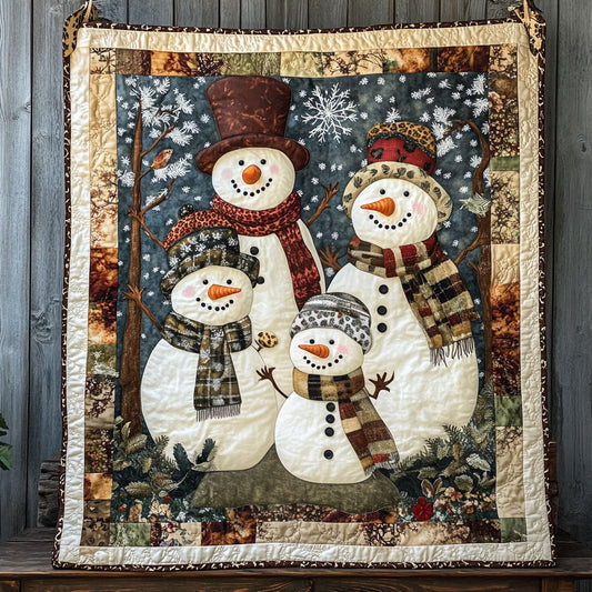 Winter Family Snowman WN1411126CL Quilt