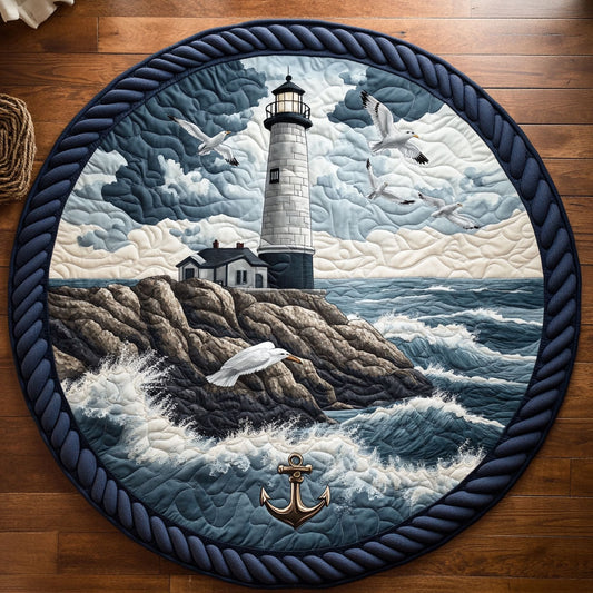 Lighthouse Ocean WX2805021CL Quilted Round Mat