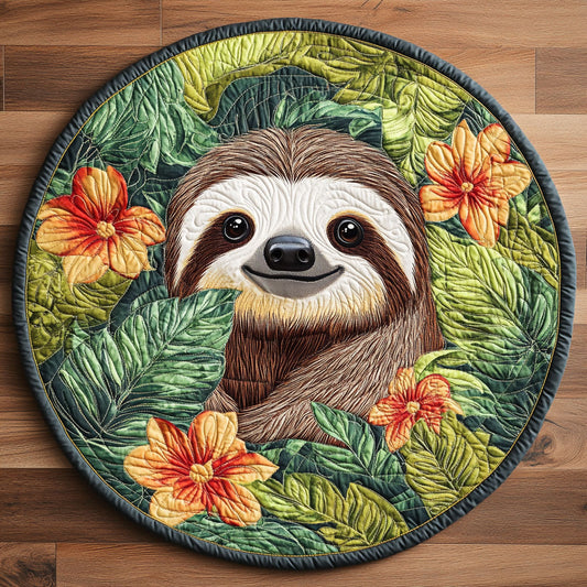 Smile Sloth CP2105006CL Quilted Round Mat