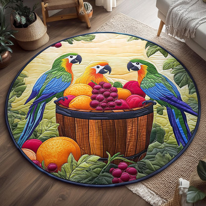 Vivid Tropical Parrot WJ2804032CL Quilted Round Mat