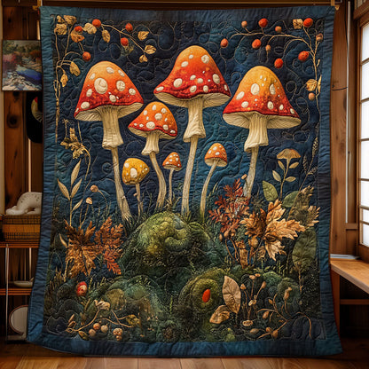 Mystic Spotted Red Mushroom WY2403056CL Quilt