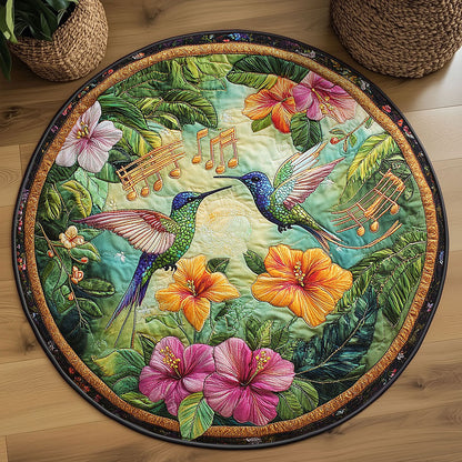 Melody Hummingbird WN2008034CL Quilted Round Mat