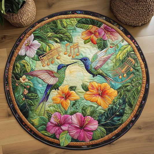 Melody Hummingbird WN2008034CL Quilted Round Mat
