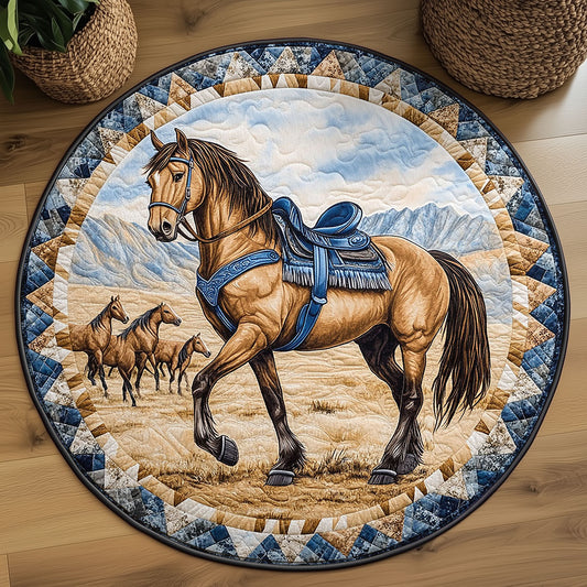 Horse Grace WN1007015CL Quilted Round Mat