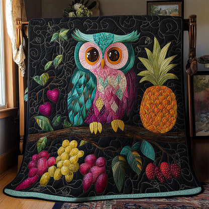 Owl Fruits Tree WT1102006CL Quilt