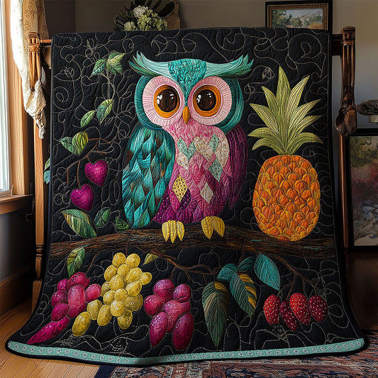 Owl Fruits Tree WT1102006CL Quilt