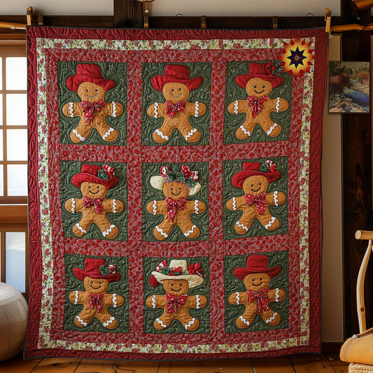 Cowboy Gingerbread Joy WN2211032CL Quilt