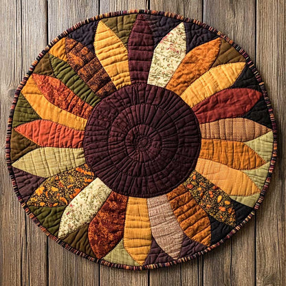 Sunflower Radiance WN2403111CL Quilted Round Mat