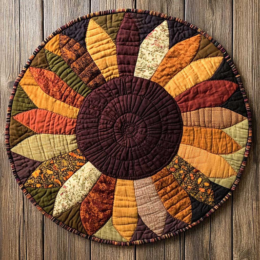 Sunflower Radiance WN2403111CL Quilted Round Mat