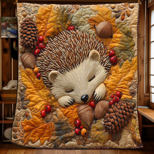 Hedgehog Autumn WP0701011CL Quilt