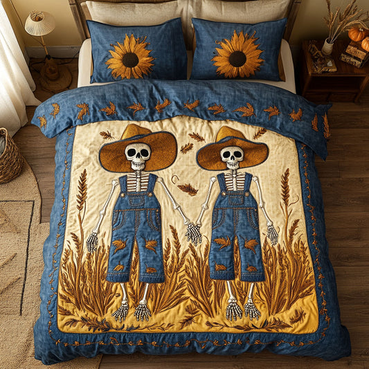 Twin Skeleton Scarecrow WN2509077CL Duvet Cover Set
