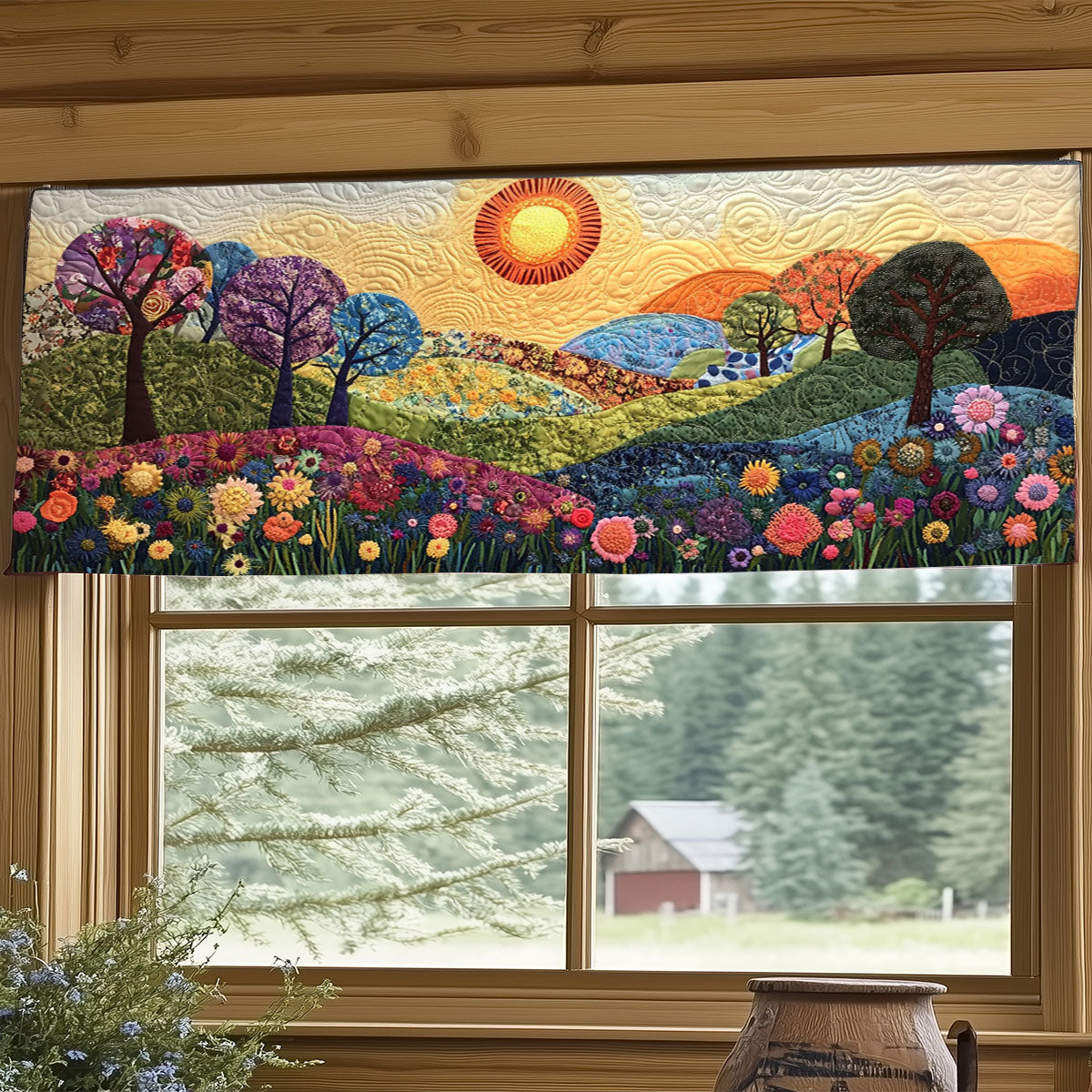 Flower Hill WJ2504030CL Quilted Valance