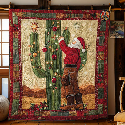 Cowboy Santa And Cactus WN2211050CL Quilt