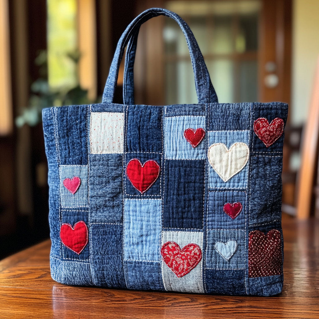Patchwork Love CW1501017CL Quilted Tote Bag