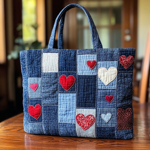 Patchwork Love CW1501017CL Quilted Tote Bag