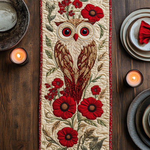 Crimson Owl CW0807014CL Quilted Table Runner